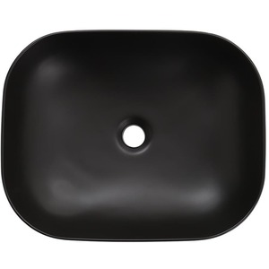 All-Black Ceramic Bathroom Sink - Black by Livingandhome