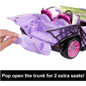 Monster High Toy Car Ghoul Mobile with Pet and Cooler Accessories - multi by Mattel