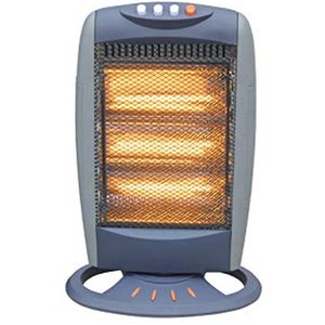 1200w Halogen Heater withReplaceable Tubes - Energy Saving - Grey by Highlands Homeware