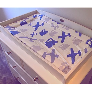 Baby Changing Mat - Planes and Trains / Planes and Trains by Babycurls