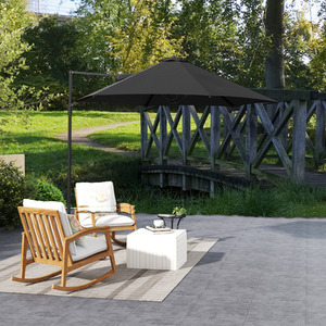 Outsunny 2.5M 360 degree Rotation Garden Cantilever Parasol - Black by Outsunny
