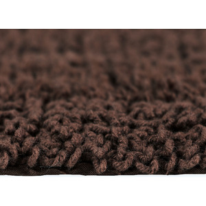 Luxury Reversible Round Bath Mat - Chocolate by Homescapes