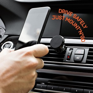 Clutch Magnetic Car Dashboard Phone Mount - Silver by iJoy