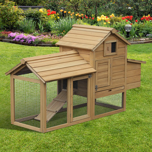 Pawhut Small Animal Hutch Nesting Box with Outdoor Run by Pawhut