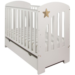 Bonnie Cot White with Drawer - White by Viculii