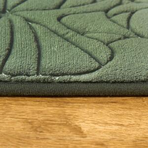 Leaf Embossed Non-Slip Bath Mat - Green by OHS