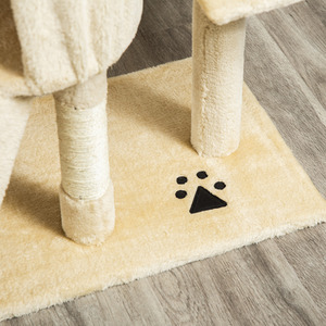 PawHut Cat Tree Activity Centre Condo - Beige by PawHut