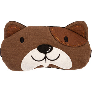 Sleepy Animal Hot and Cold Gel Packs Soothing Eye Mask - Brown / Brown Dog by Ultra