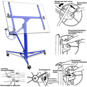 16Ft Drywall Lifter with Rolling Casters Panel Hoist by Livingandhome