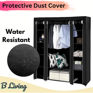 Pop Up Canvas Fabric Wardrobe - Black by B Living