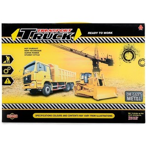 Big Daddy Kids Vehicle Set with Accessories - Multi / Construction Site / 40+ by Big Daddy