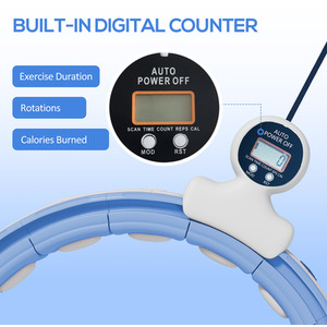 SPORTNOW Smart Weighted Hula Hoop with 16 Detachable Knots by SPORTNOW