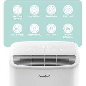 Quiet High-Capacity Dehumidifier by Comfee