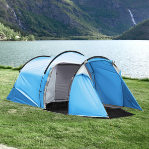 Outsunny 3-4 Person Weatherproof Tent - Light Blue by Outsunny