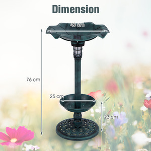 Standing Pedestal Birdbath Feeder Combo by Costway