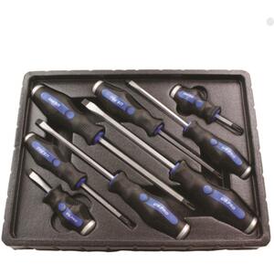 US PRO 8pc Go-Through Screwdriver Set Phillips Slotted 1605 - Blue by US PRO