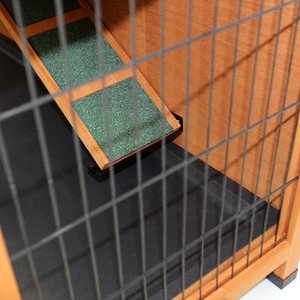 Wooden Small Animal Hutch 4ft Two Tier - Natural / 117.5cm by Actiaspet