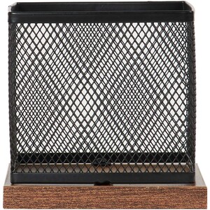 Bamboo Mesh Pen Pot - Black