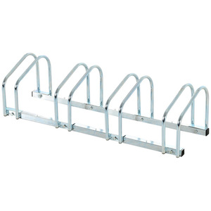 HOMCOM Bike Stand Parking Rack 2022 - Silver / 110L x 33W x 27H cm by HOMCOM
