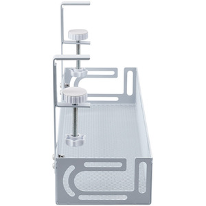 Under Desk Clamp-On Cable Management Tray - White by Livingandhome