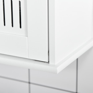 kleankin Bathroom Mirror Cabinet Wall Mount Storage Cupboard - White by kleankin