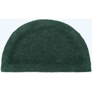 Luxury Reversible Semi Circle Bath Mat - Moss Green by Homescapes