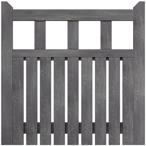 Spruce Wood Garden Fence Gate with Raised Sides by Livingandhome