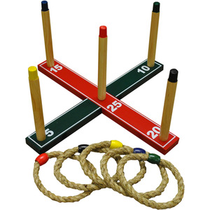Deluxe Quoits Garden Ring Toss Game - Red by Selections