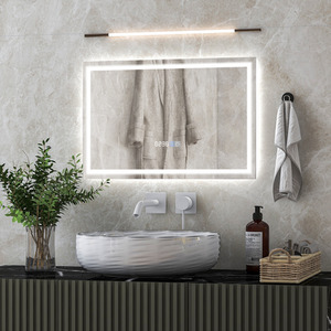 Bathroom LED Rectangle Mirror - Silver by Costway