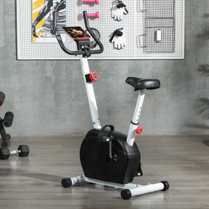 SPORTNOW Quiet Exercise Bike with 8-Level Magnetic Resistance - White by SPORTNOW