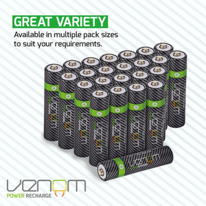 Venom Rechargeable AA Batteries - High Capacity 2100mAh by Venom