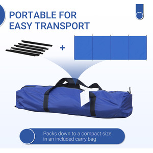 Outsunny Camping Windbreak with Carry Bag - Blue by Outsunny
