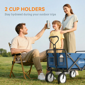 Outsunny Folding Outdoor Storage Bag with Telescopic Handle by Outsunny