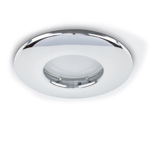 Downlight Fire Rated IP65 Silver Bathroom Ceiling Downlight - Silver by ValueLights