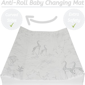 Anti-Roll Wedge Baby Changing Mat - Safari Sketches / Safari Sketches by Babycurls