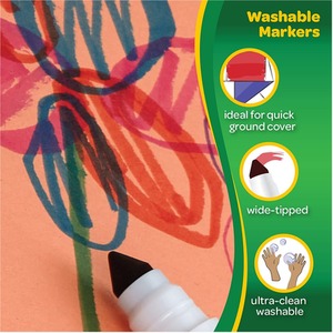 Washable Bold Colour Broad Line Markers - Multi by Crayola