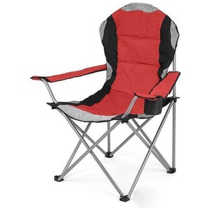 Folding Camping Chair - Padded - Red by Garden Mile