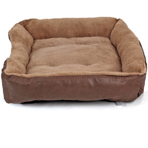 Faux Fur Dog Bed in Brown by Actiaspet