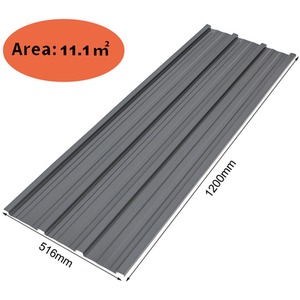 24X Pack Corrugated Roof Sheet Panels - Grey by BIRCHTREE
