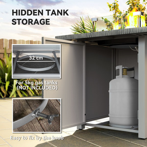 Outsunny 40,000 BTU Propane Gas Fire Pit Table by Outsunny