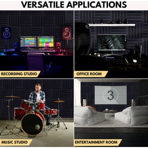 Self-Adhesive Acoustic Wall Panels - Peel and Stick Soundproofing Panels by NOVECRAFTO