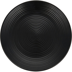 Nera Ribbed Dinner Plate - Black