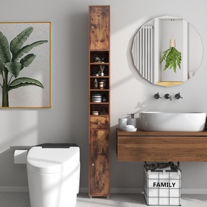 Freestanding Bathroom Cabinet - Brown by Costway