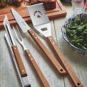 Tramontina 3 Pcs. BBQ Tools Set - Natural Wood by Tramontina