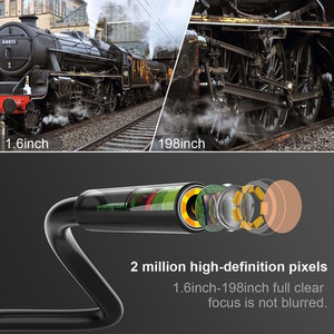 Inspection Endoscope Dual Lens 5.5mm Waterproof 1080P HD Borescope Camera - Black by UK Inspection Camera