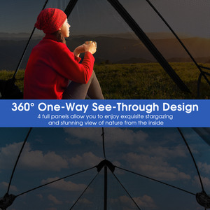 Pop-up Camping Tent - Grey by Costway