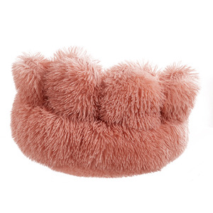 Cozy Bear Paw-Shaped Plush Dog Bed Cat Bed by Livingandhome