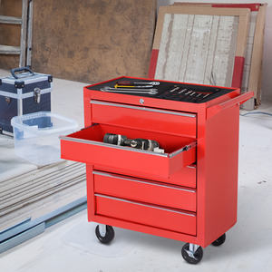 DURHAND Roller Tool Cabinet Stoarge Box - Red by DURHAND