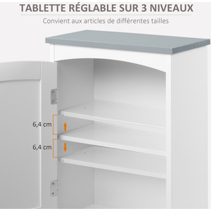 kleankin Bathroom Wall Cabinet with Adjustable Shelf by kleankin