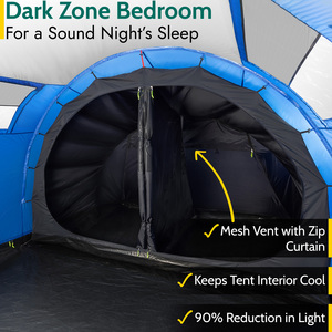 Stannon 5 Man Tunnel Tent - Blue by Trail